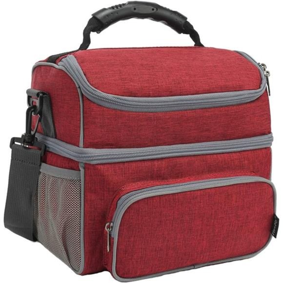 Bags Double Layer Cooler Insulated Lunch Bag Adult Lunch Box Large